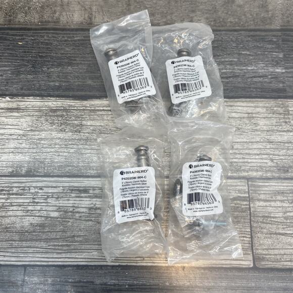 Brainerd Heirloom Silver 3-in Tee Cabinet Handle Pull Lot Of 4 {81} - Picture 5 of 9